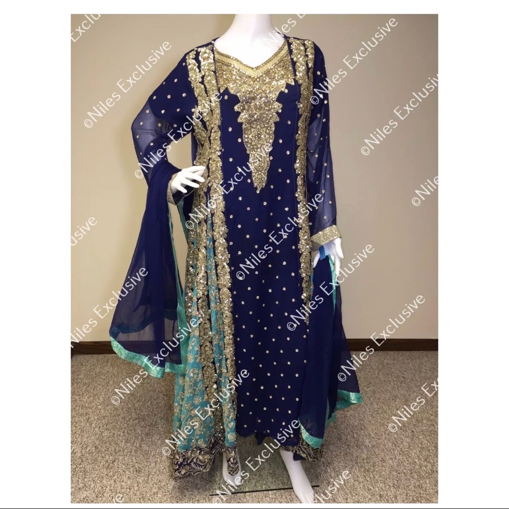 Pakistani Indian eid dress gown anarkali 2x NWT